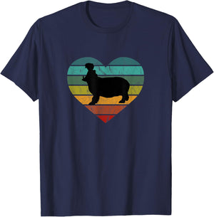 I Love Hippos in Africa Heart Wilderness Safari Hippo T-Shirt - T-Shirt | Navy