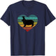 I Love Hippos in Africa Heart Wilderness Safari Hippo T-Shirt - T-Shirt | Navy
