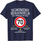 70th Birthday Gentle Treatment Oldtimer Ist 70 Tempo 70 , black T-Shirt - T-Shirt | Navy