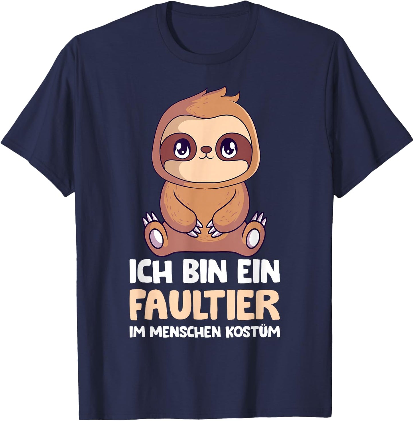 Sloth Costume Women's Girls Boys Kids , black T-Shirt - T-Shirt | Navy
