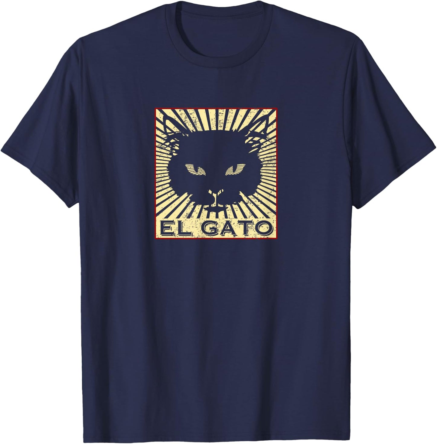 El Gato Cat Kitty Feline T-Shirt - T-Shirt | Navy