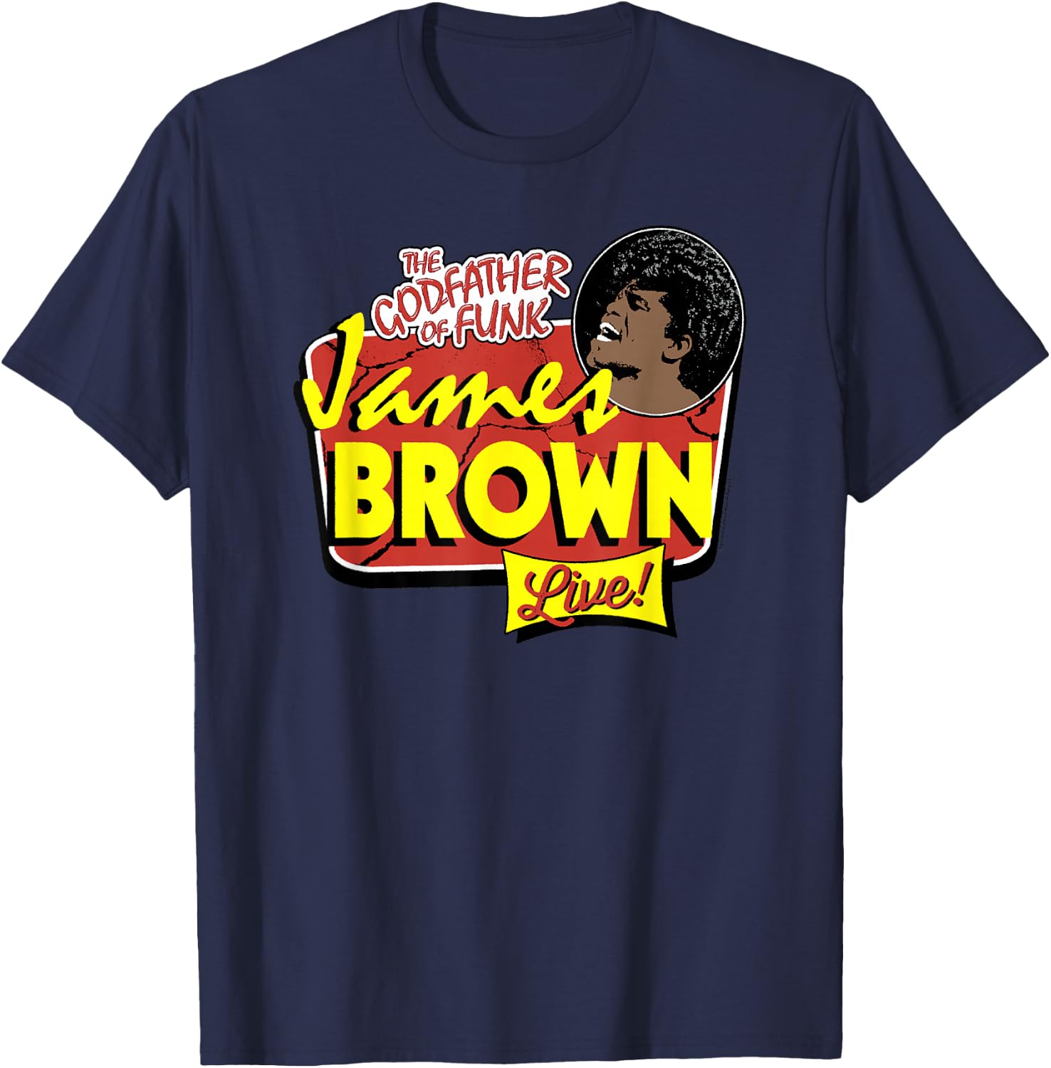 James Brown Godfather of Funk Live T-Shirt - T-Shirt | Navy
