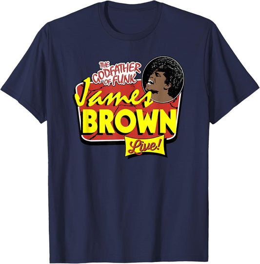 James Brown Godfather of Funk Live T-Shirt - T-Shirt | Navy
