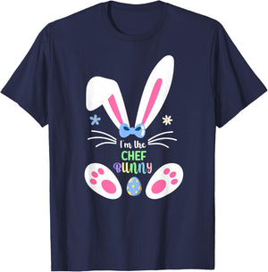 I'm The Chef Bunny Matching Family Easter Day 2026 T-Shirt - T-Shirt | Navy