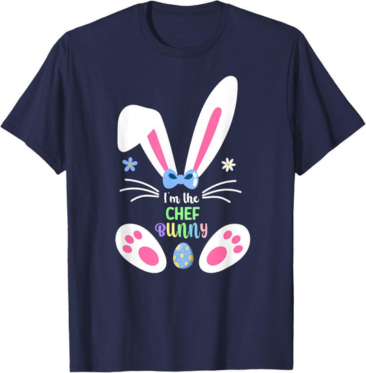 I'm The Chef Bunny Matching Family Easter Day 2026 T-Shirt - T-Shirt | Navy