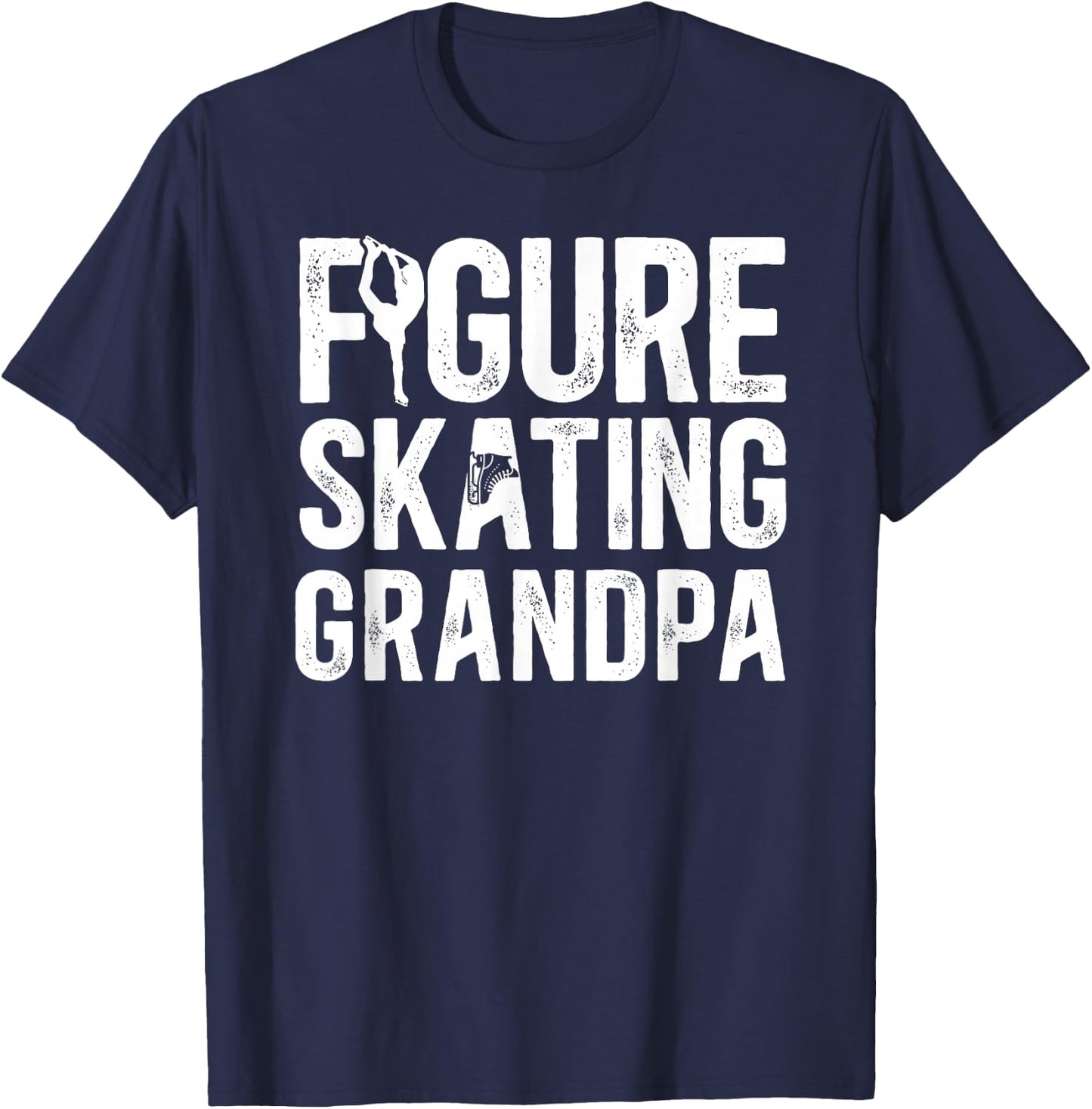 Figure Skating Grandpa Of A Figure Skater Grandfather T-Shirt - T-Shirt | Navy