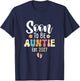 Soon to be Auntie 2027 Cute Floral First Time Aunt Pregnancy T-Shirt - T-Shirt | Navy