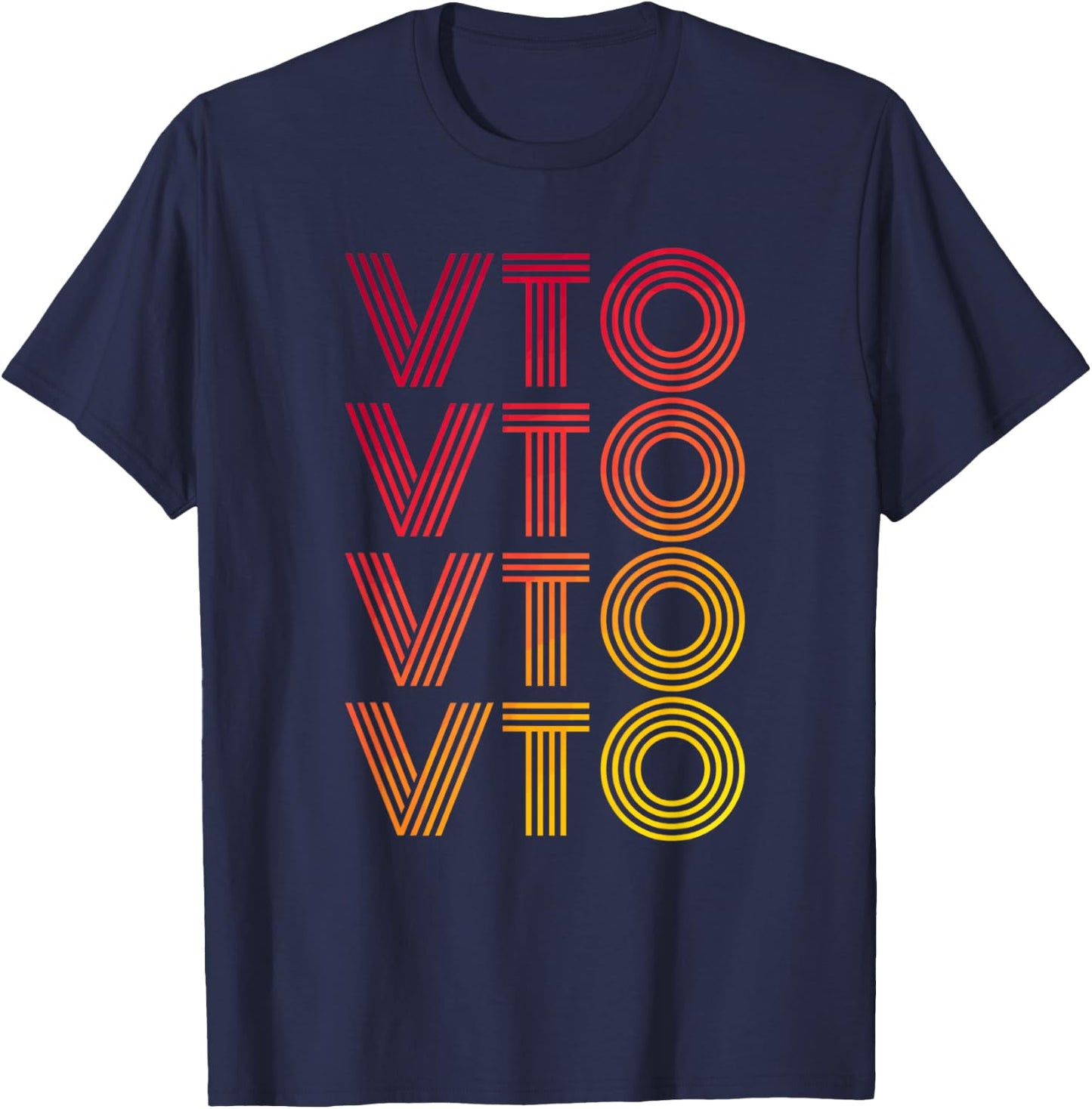 Swagazon VTO Retro Style Design T-Shirt - T-Shirt | Navy