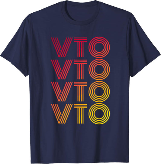 Swagazon VTO Retro Style Design T-Shirt - T-Shirt | Navy