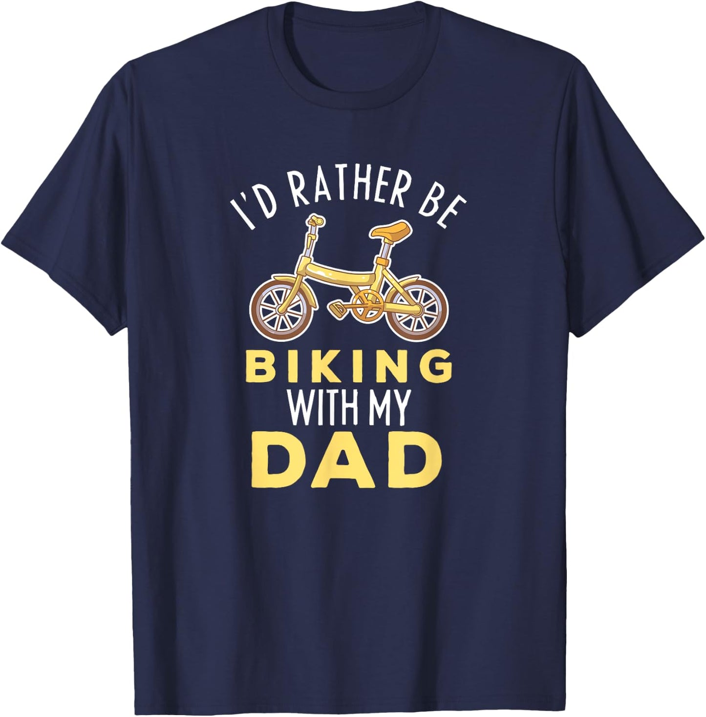 I'd Rather Be Biking With My Dad Biker Kids T-Shirt - T-Shirt | Navy