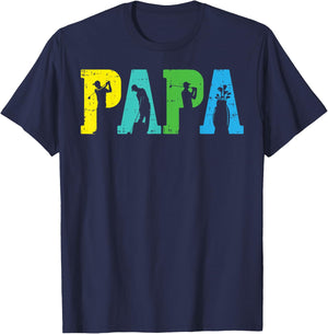 Fathers Day Grandpa Papa Golf Grandfather Granddad Golfer T-Shirt - T-Shirt | Navy