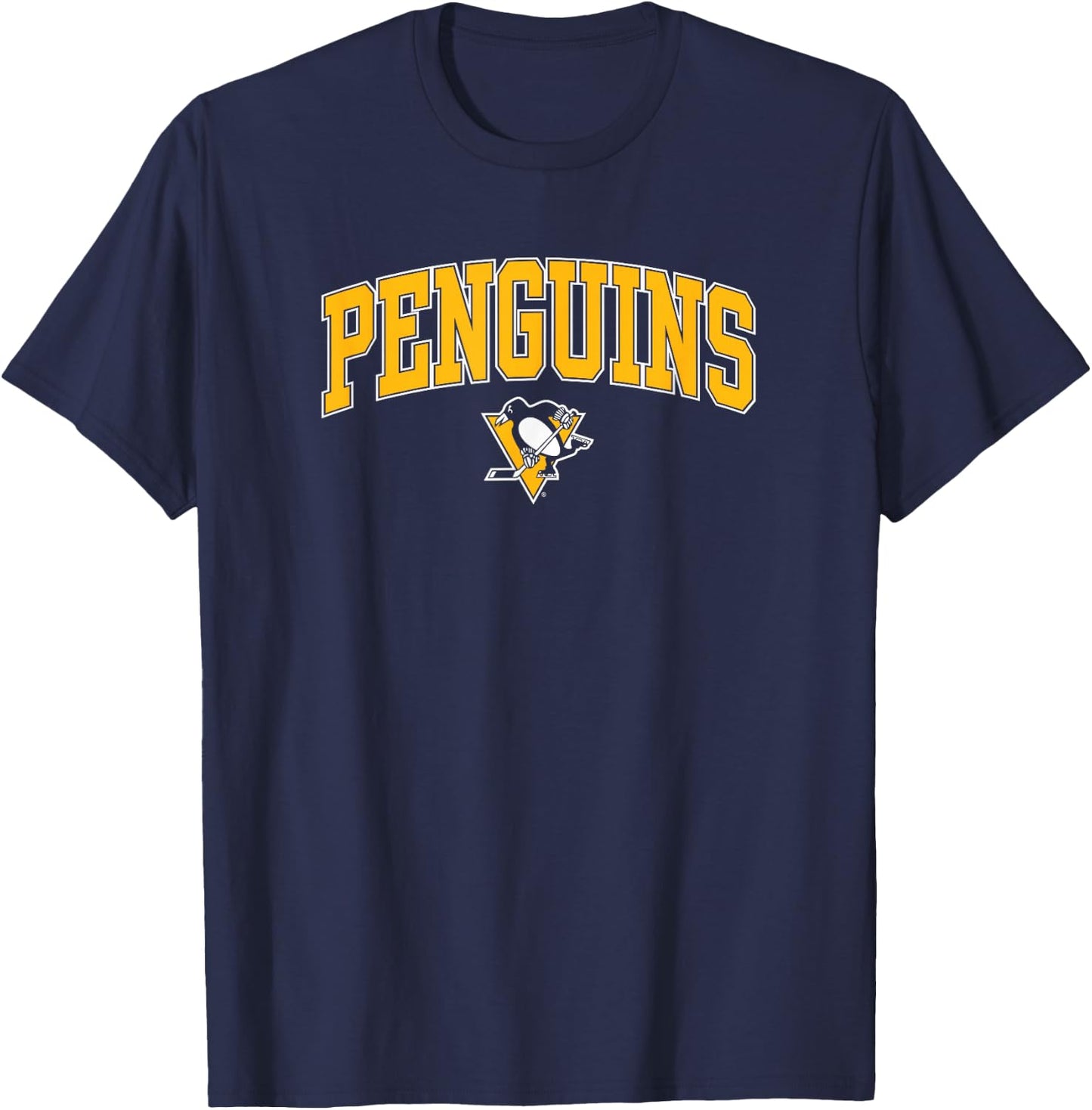 Pittsburgh Penguins Arch Over Black Officially Licensed T-Shirt - T-Shirt | Navy