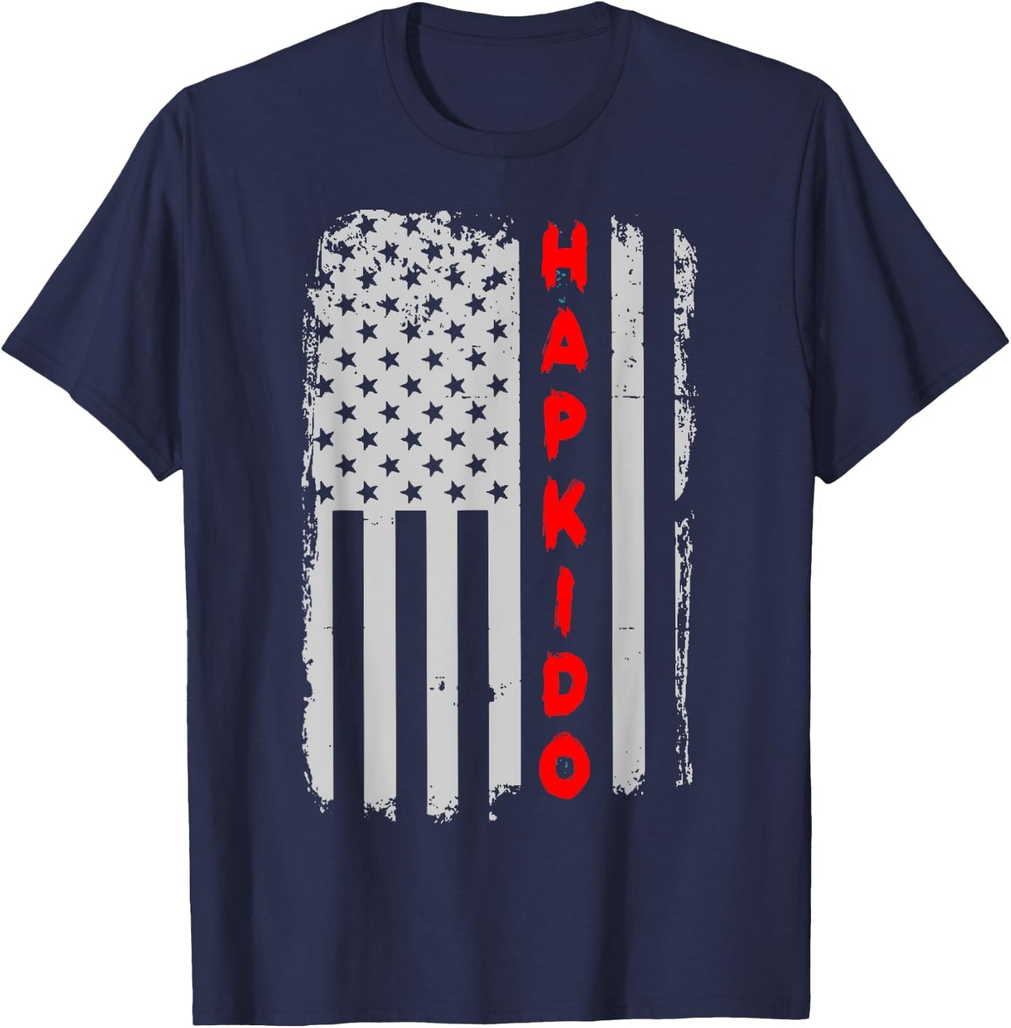 Hapkido Korean Martial Arts American Flag T-Shirt - T-Shirt | Navy
