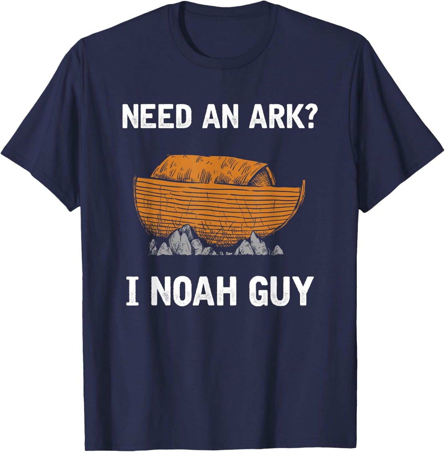 Funny Religious Gift Noahs Ark Prayer T-Shirt - T-Shirt | Navy
