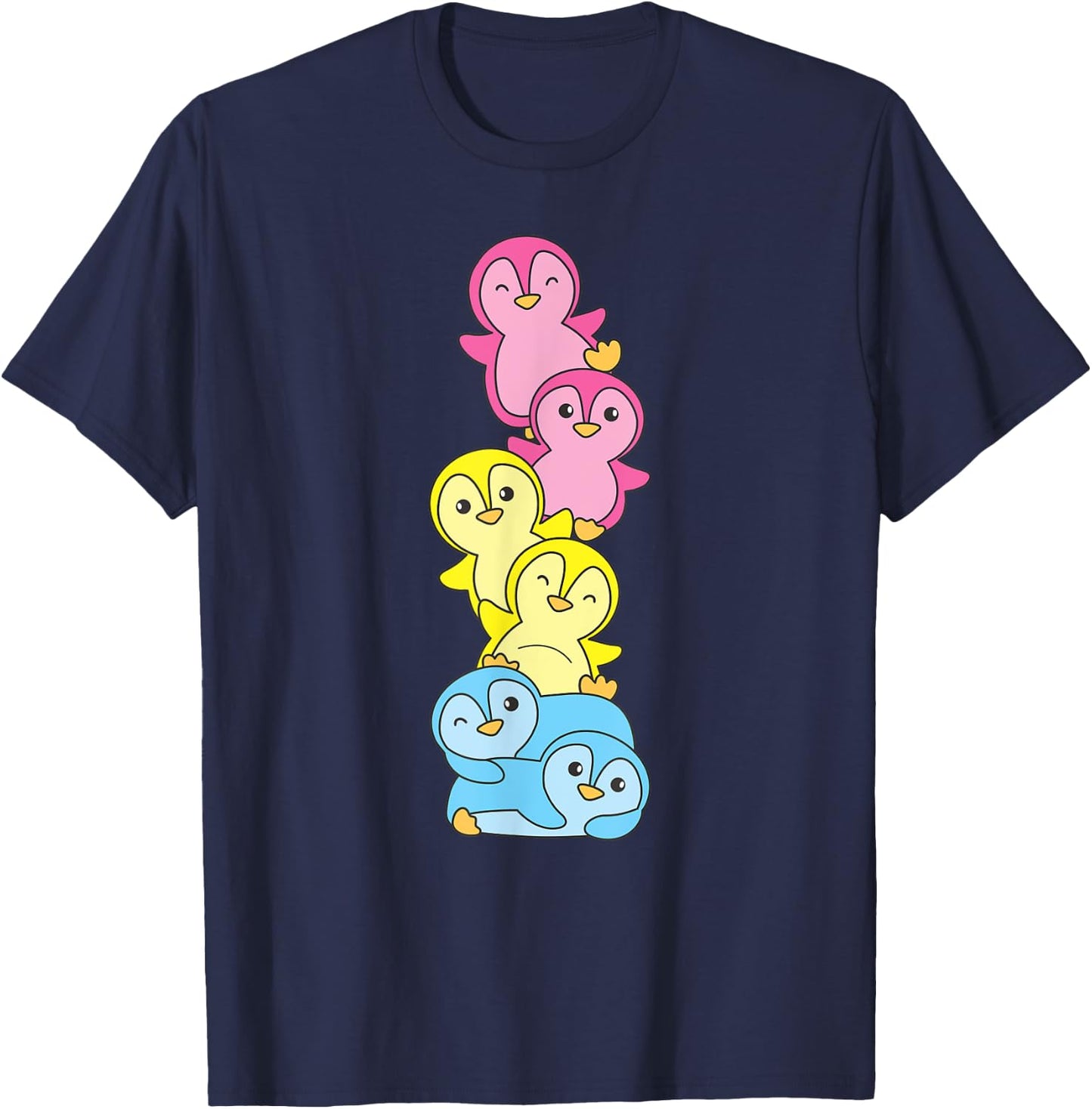 Pansexual Flag Pride Month Lgbtq Pansexual Penguin T-Shirt - T-Shirt | Navy