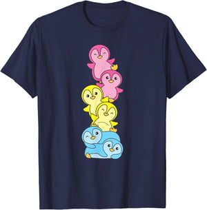 Pansexual Flag Pride Month Lgbtq Pansexual Penguin T-Shirt - T-Shirt | Navy