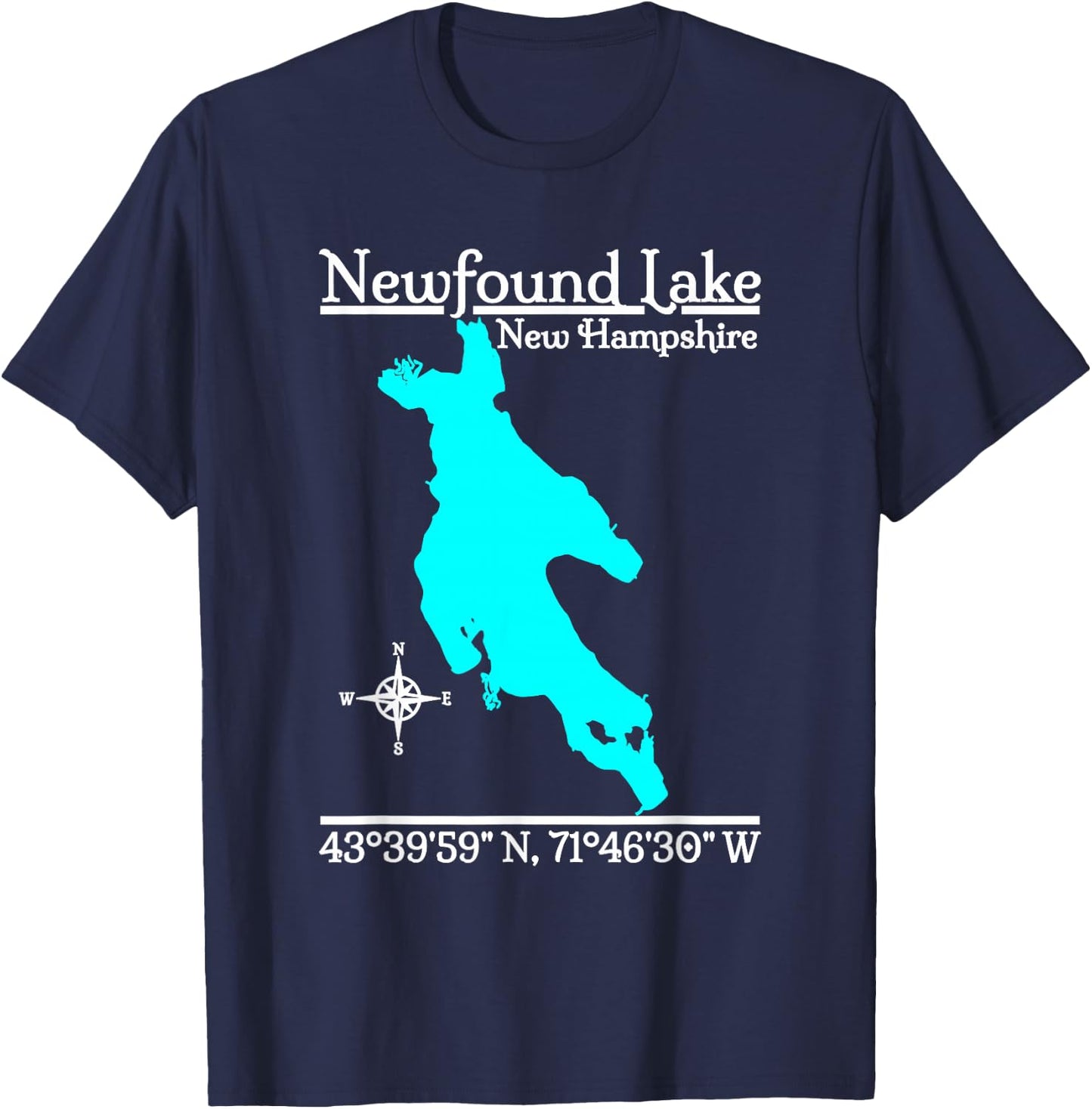 Newfound Lake - New Hampshire T-Shirt - T-Shirt | Navy