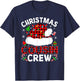 Christmas Cousin Crew Buffalo Plaid Santa Hat Xmas Pajamas T-Shirt - T-Shirt | Navy