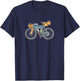 Bikepacking Bike - Gravel Bicycle T-Shirt - T-Shirt | Navy