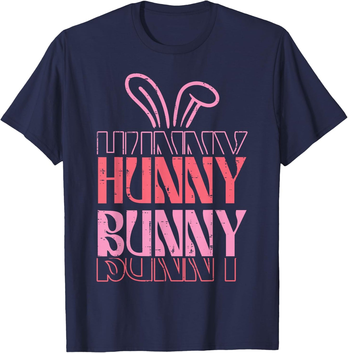 Easter Hunny Bunny Cute Women Girls Kids Toddler Teens Youth T-Shirt - T-Shirt | Navy