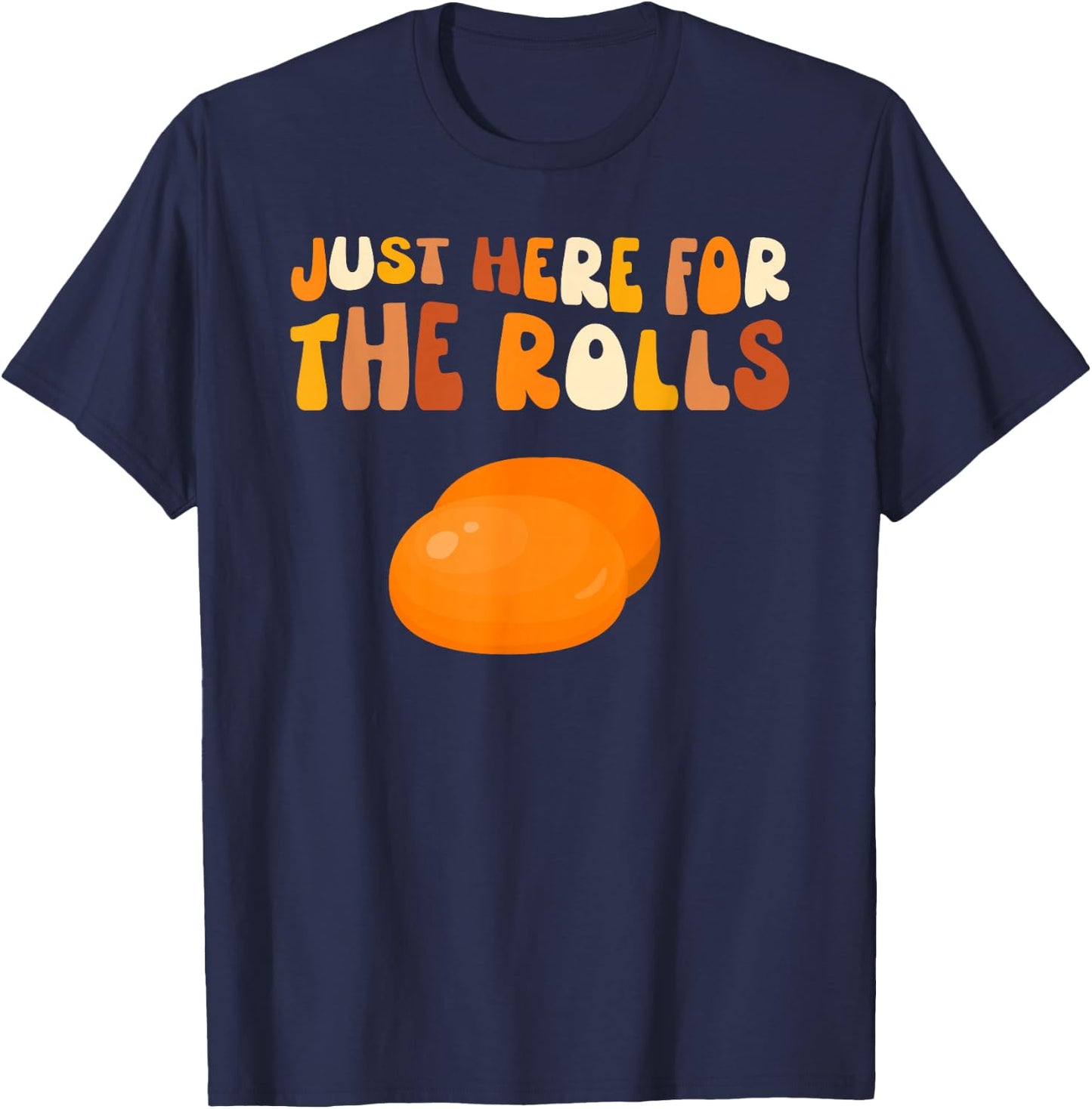 I'm Just Here For The Dinner Rolls Kids Thanksgiving Food T-Shirt - T-Shirt | Navy