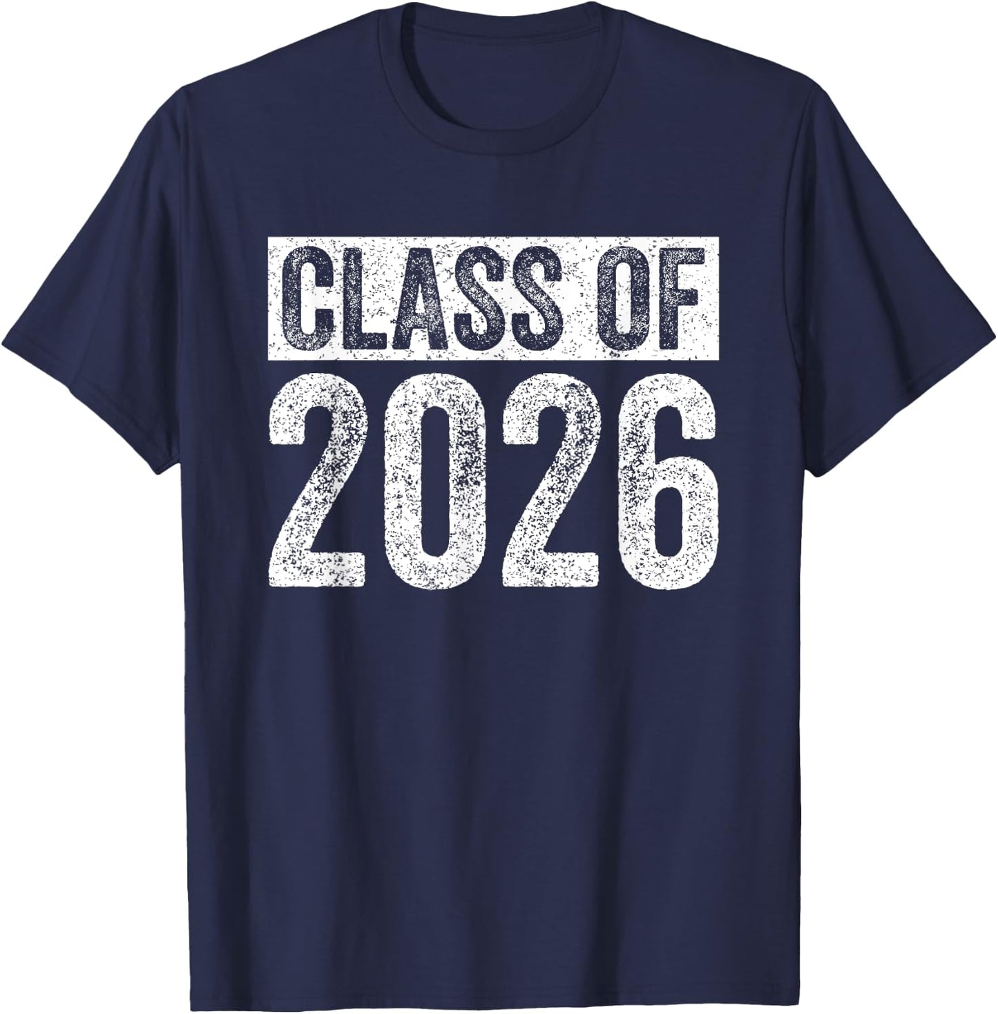 Senior 2026 Graduation Shirt Class Of 2026 Vintage School T-Shirt - T-Shirt | Navy