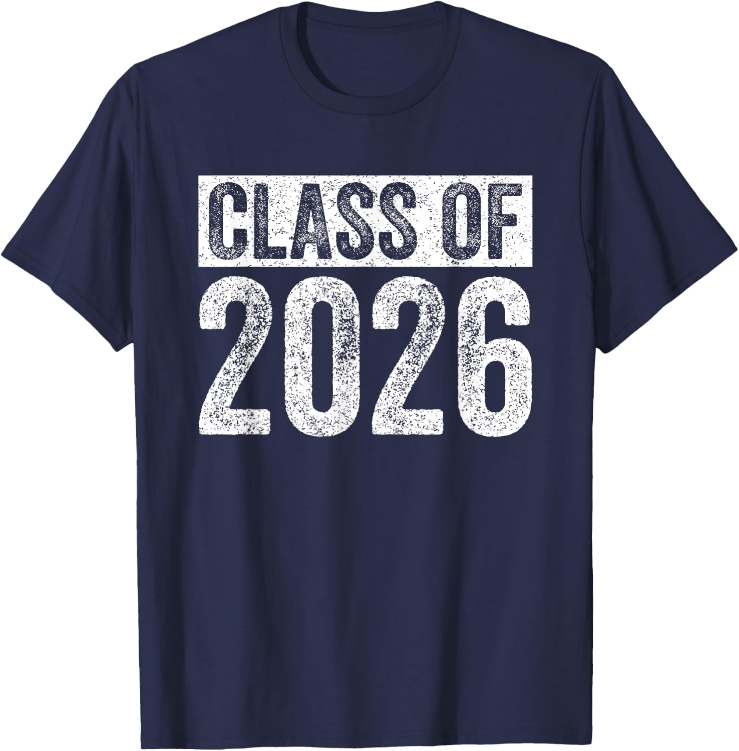 Senior 2026 Graduation Shirt Class Of 2026 Vintage School T-Shirt - T-Shirt | Navy
