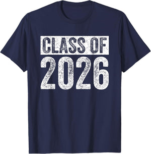 Senior 2026 Graduation Shirt Class Of 2026 Vintage School T-Shirt - T-Shirt | Navy
