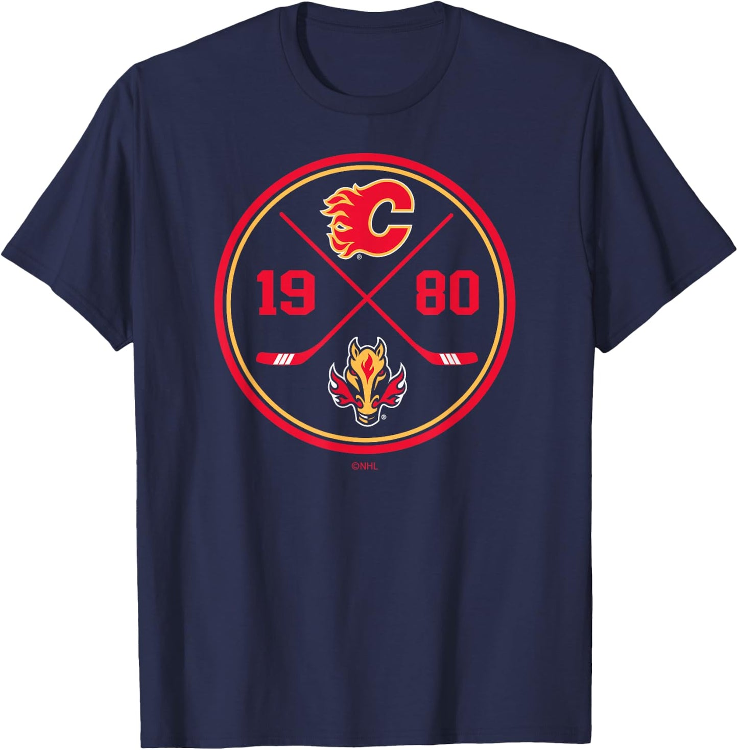 Calgary Flames Prize Black Officially Licensed T-Shirt - T-Shirt | Navy