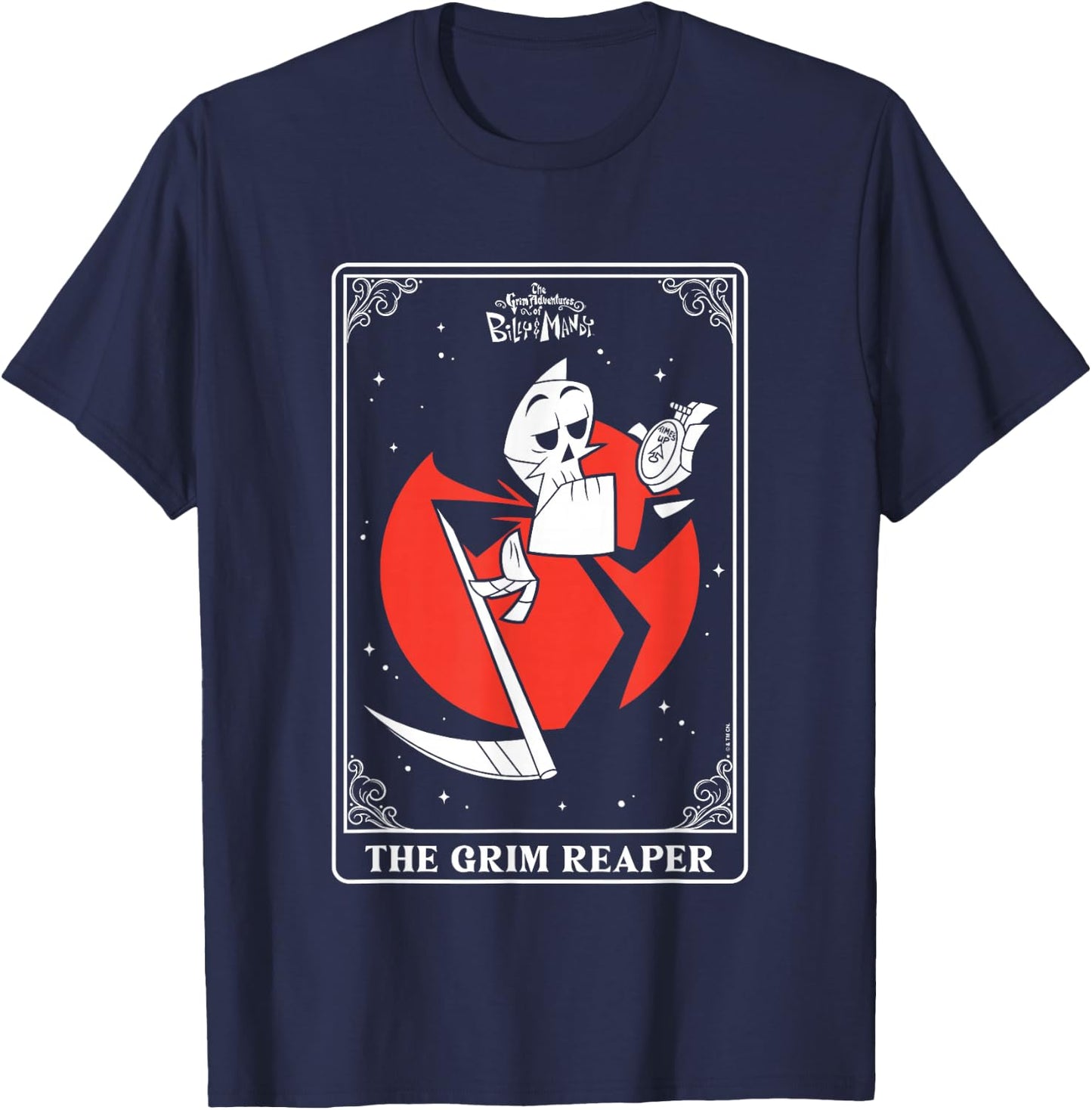 The Grim Adventures of Billy and Mandy Grim Reaper Tarot T-Shirt - T-Shirt | Navy