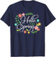 Hello Spring Flowers Costume Floral First day of Spring T-Shirt - T-Shirt | Navy