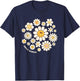 Smile Always Cute Smile Face Flower Happy Face Flowers Girl T-Shirt - T-Shirt | Navy