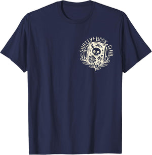 Smutty Book Club Smutty Book Lover FRONT AND BACK Spicy Book T-Shirt - T-Shirt | Navy