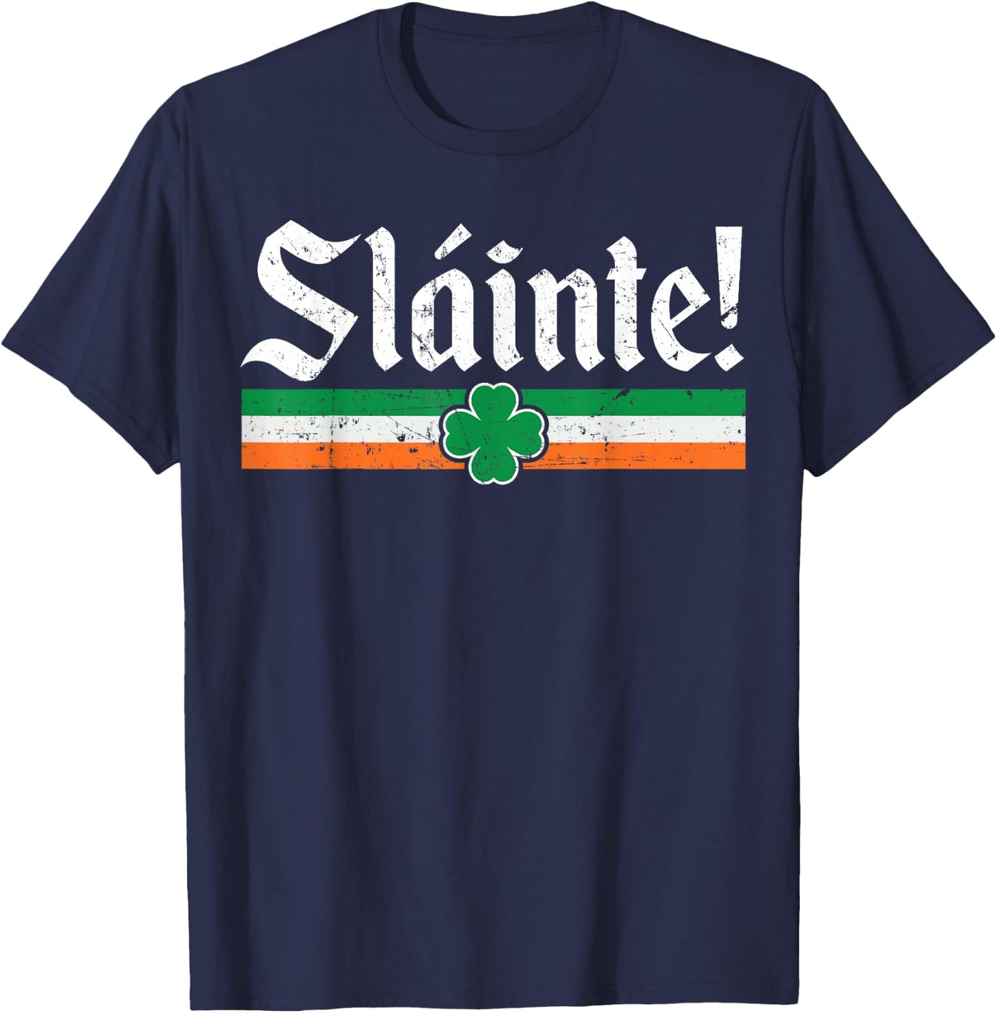 Celtic Cheers Celebration: Sláinte, Happy St Patrick's Day , black, S T-Shirt - T-Shirt | Navy