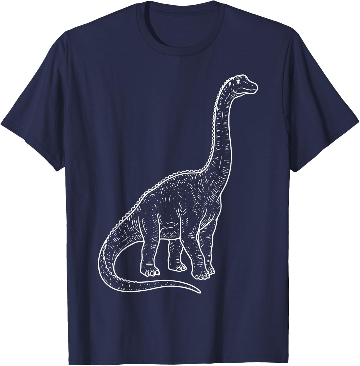 Brontosaurus Illustration Apatosaurus T-Shirt - T-Shirt | Navy