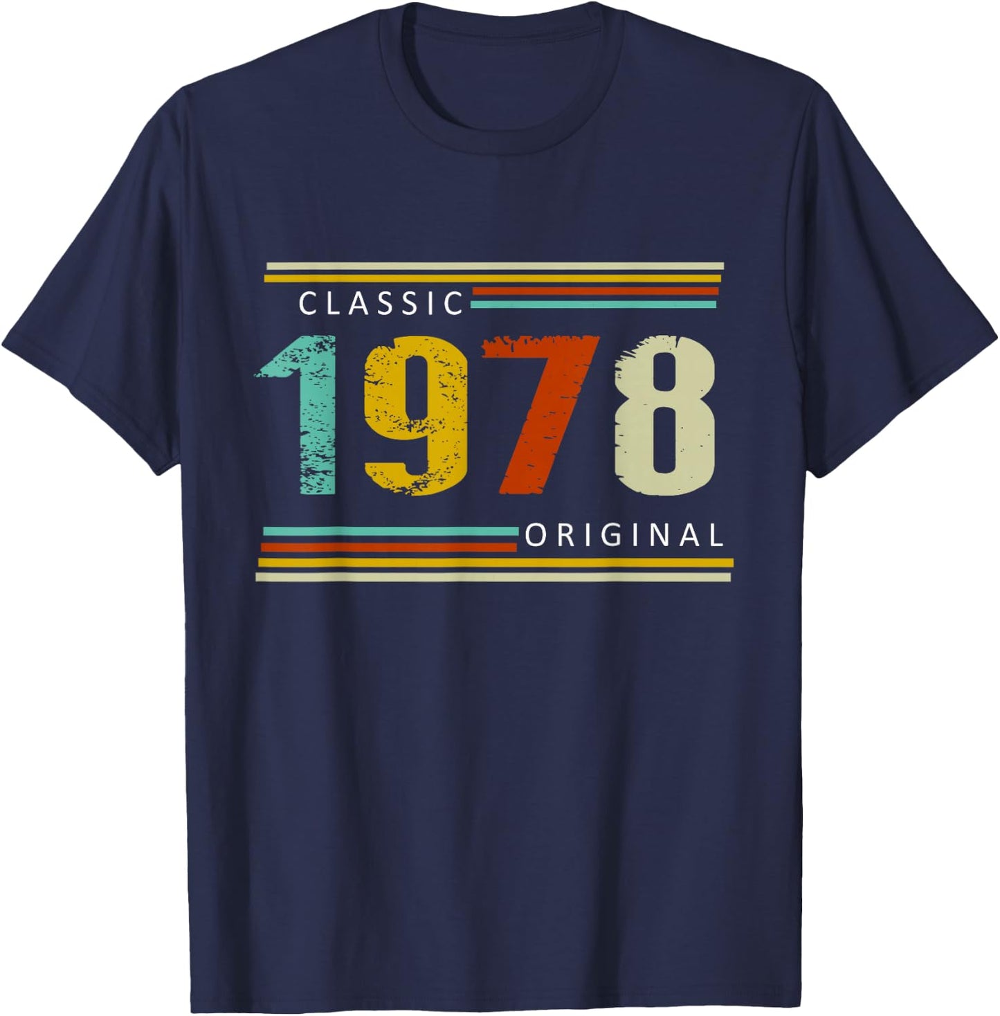 Birthday Classic of 1978 Original, 47th Retro T-Shirt - T-Shirt | Navy