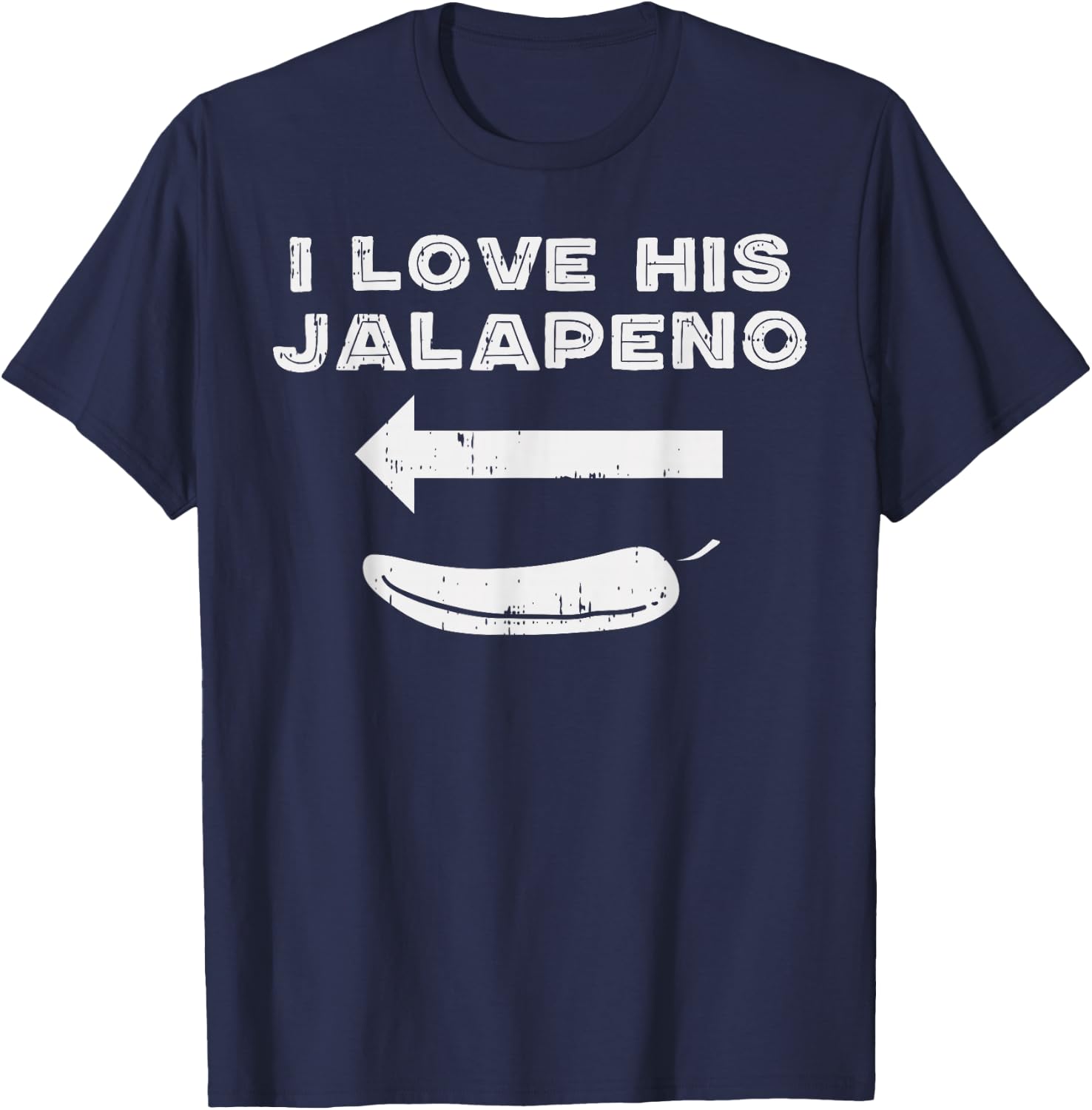 Cinco De Mayo Matching Couple Love His Jalapeno Women Girl T-Shirt - T-Shirt | Navy
