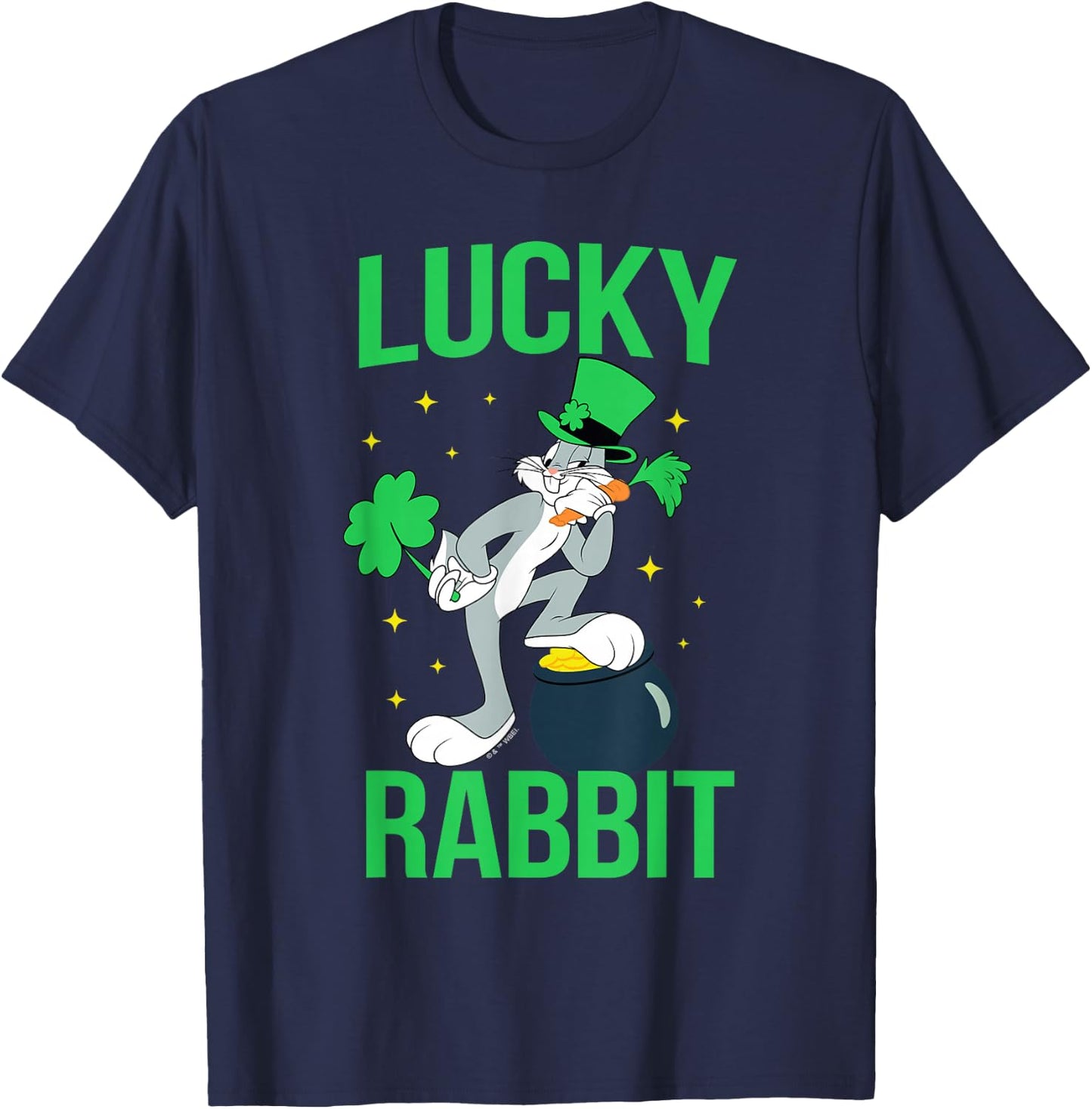 Looney Tunes Bugs Bunny St. Patrick's Lucky Rabbit T-Shirt - T-Shirt | Navy