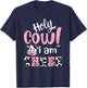 Holy Cow Im Three Birthday Decorations Girl 3 Year Old Bday T-Shirt - T-Shirt | Navy