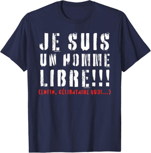I Am Single Humor Beauf Phrase Funny Valentine's Day , Black, S T-Shirt - T-Shirt | Navy