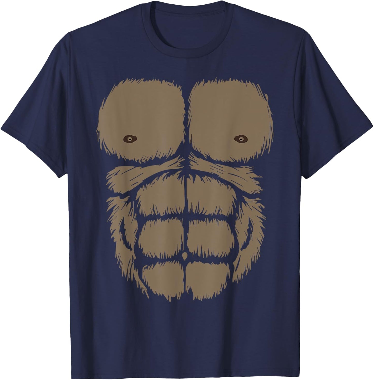 Gorilla Chest Belly Monkey Ape Muscle for Kids Adult T-Shirt - T-Shirt | Navy
