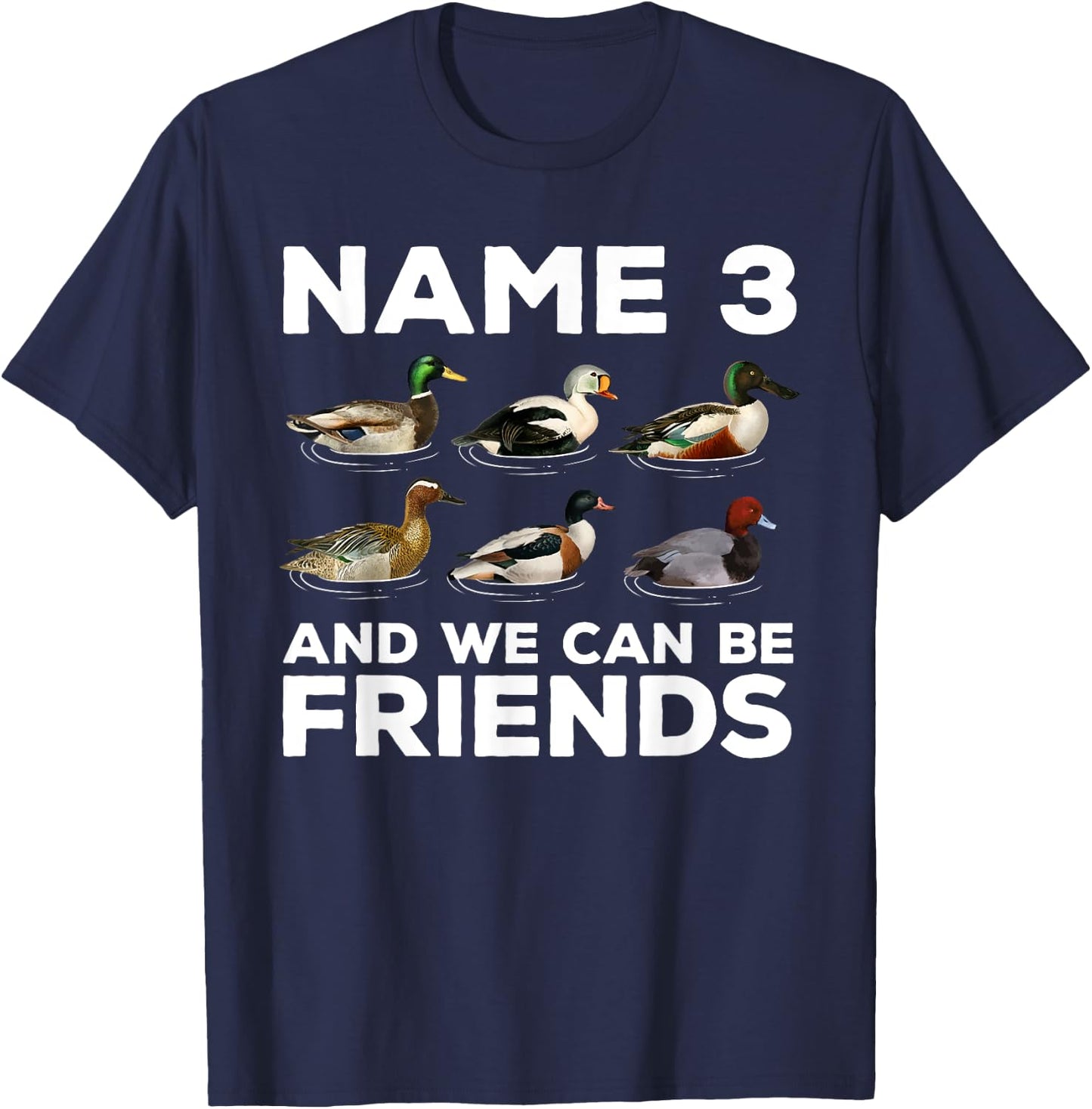 Duck Hunting Design Women Wildlife Hunt Duck Hunter T-Shirt - T-Shirt | Navy