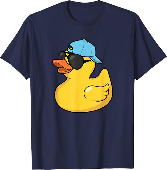Cool Rubber Duck Sunglasses Funny Men Boys Kids T-Shirt - T-Shirt | Navy
