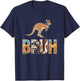 Outback Kangaroo Bruh Wildlife Design T-Shirt - T-Shirt | Navy