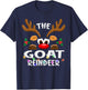 The Goat Reindeer Christmas Men Women T-Shirt - T-Shirt | Navy