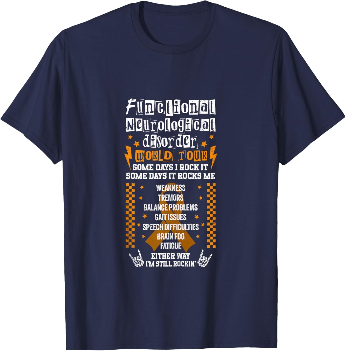 Functional Neurological Disorder FND Warrior T-Shirt - T-Shirt | Navy