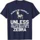 Funny Zebra Themed Women African Wildlife Safari T-Shirt - T-Shirt | Navy