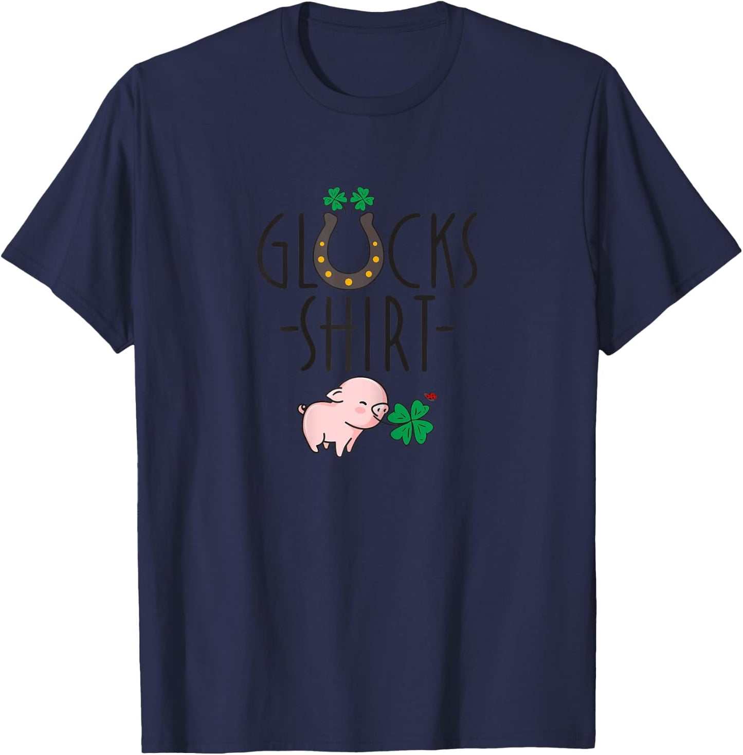 Women's Lucky - Lucky Charm Exam Graduation School Lucky T-Shirt - T-Shirt | Navy