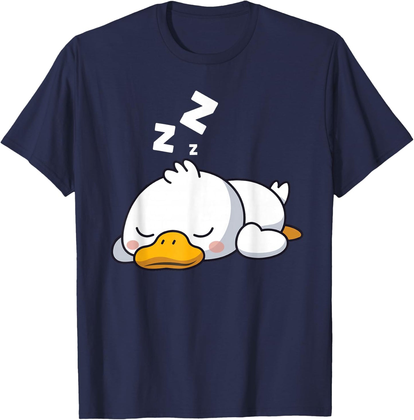 Cute Duck Sleeping Funny Duck Lover T-Shirt - T-Shirt | Navy