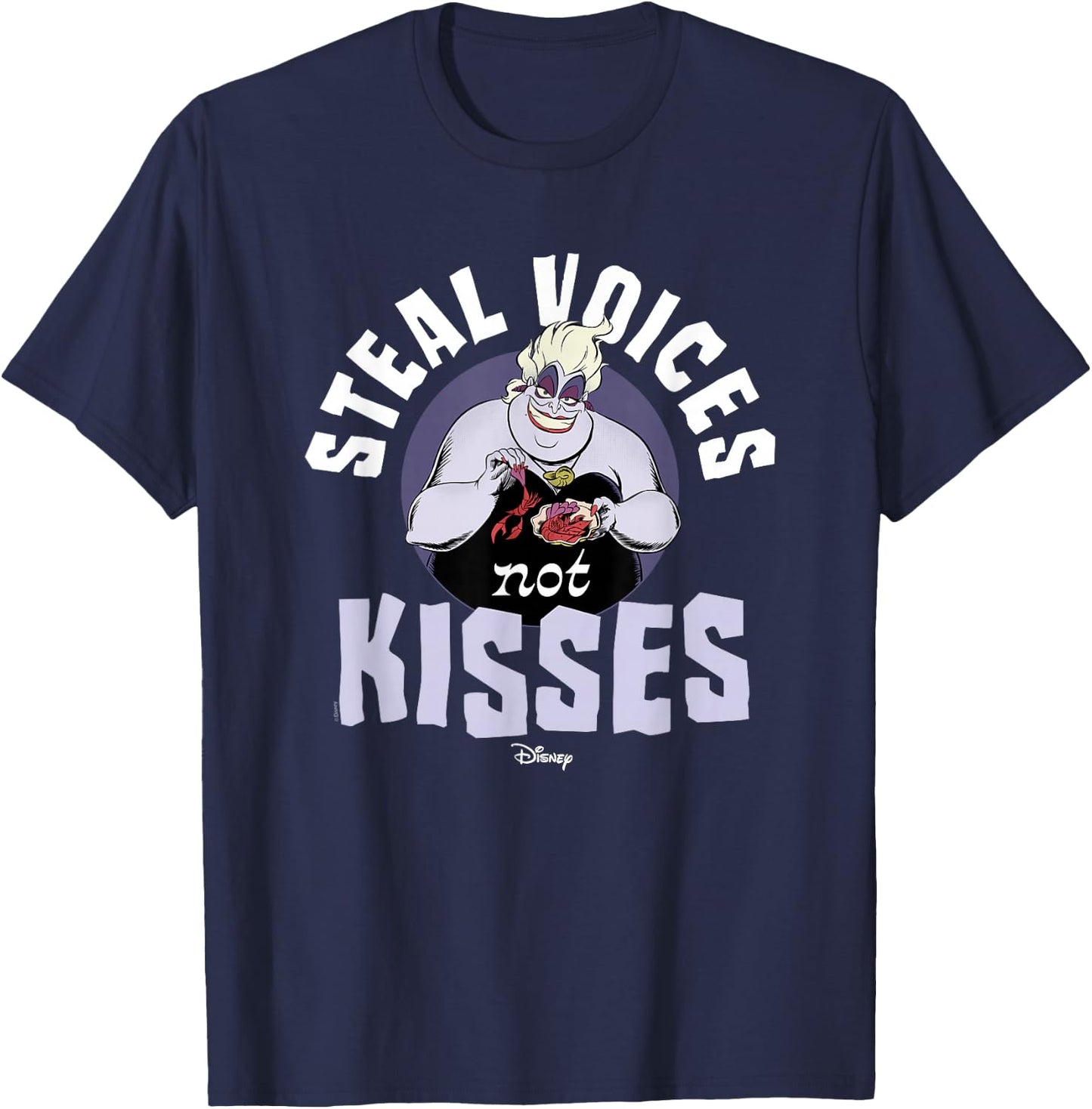 Disney Villains - Ursula Steal Voices Not Kisses T-Shirt - T-Shirt | Navy